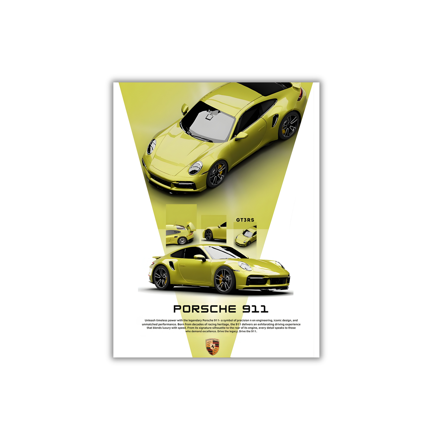 yellow porche GT3 RS poster #17