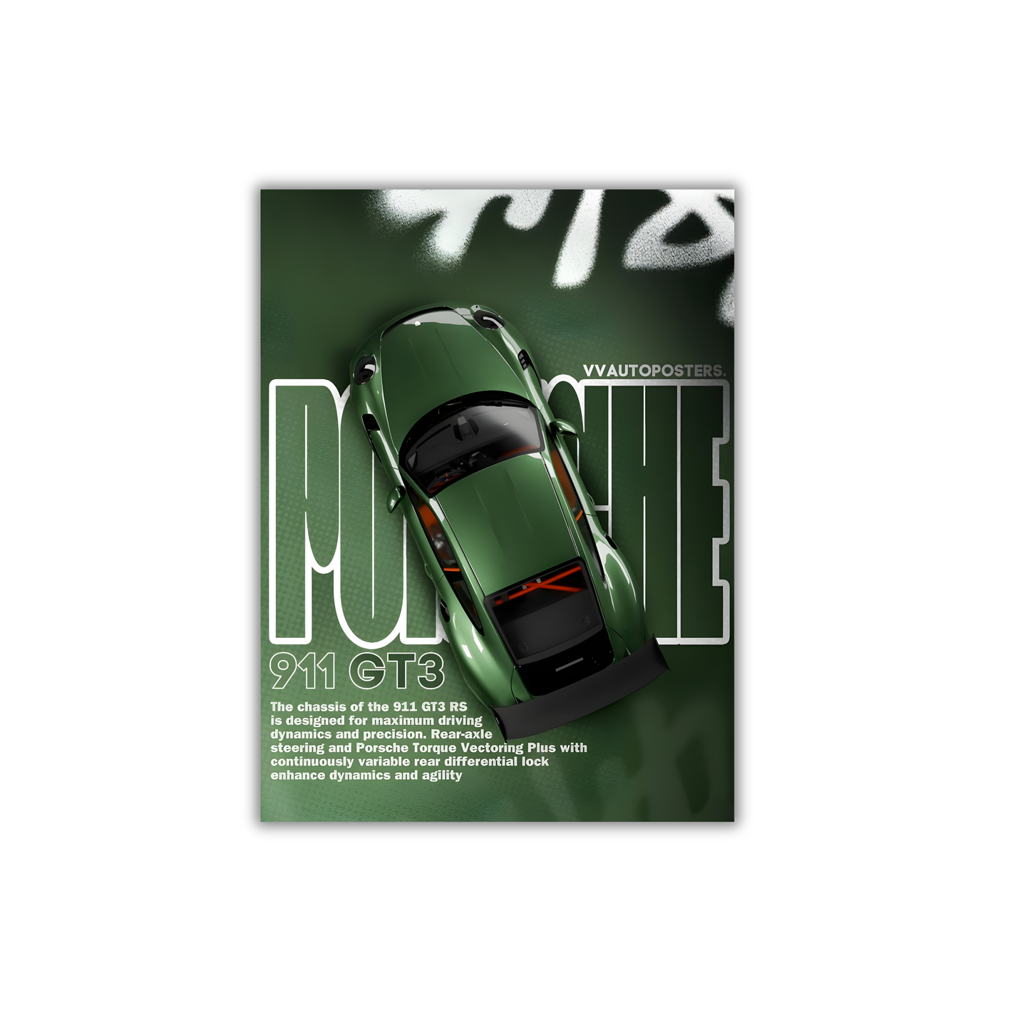 green porche 911 GT3 RS poster #18