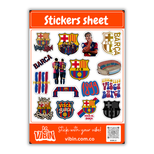 Barcelona mini stickers sheet -18