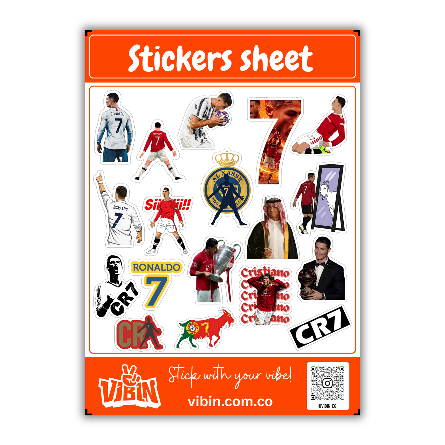 Cristiano Ronaldo mini stickers sheet -19