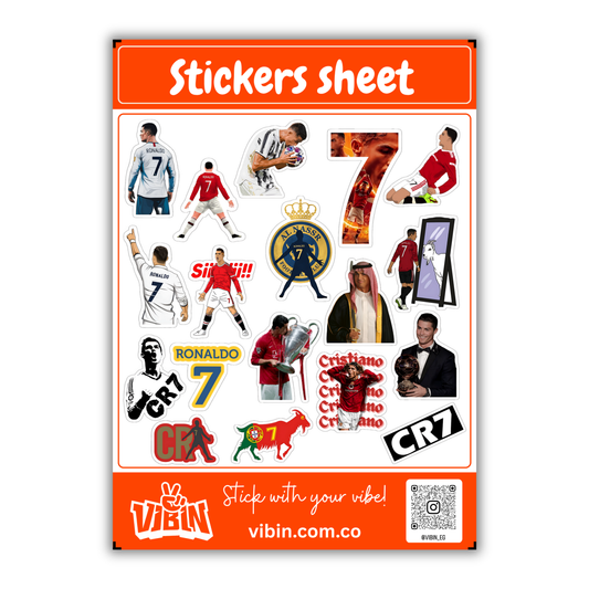 Cristiano Ronaldo mini stickers sheet -19