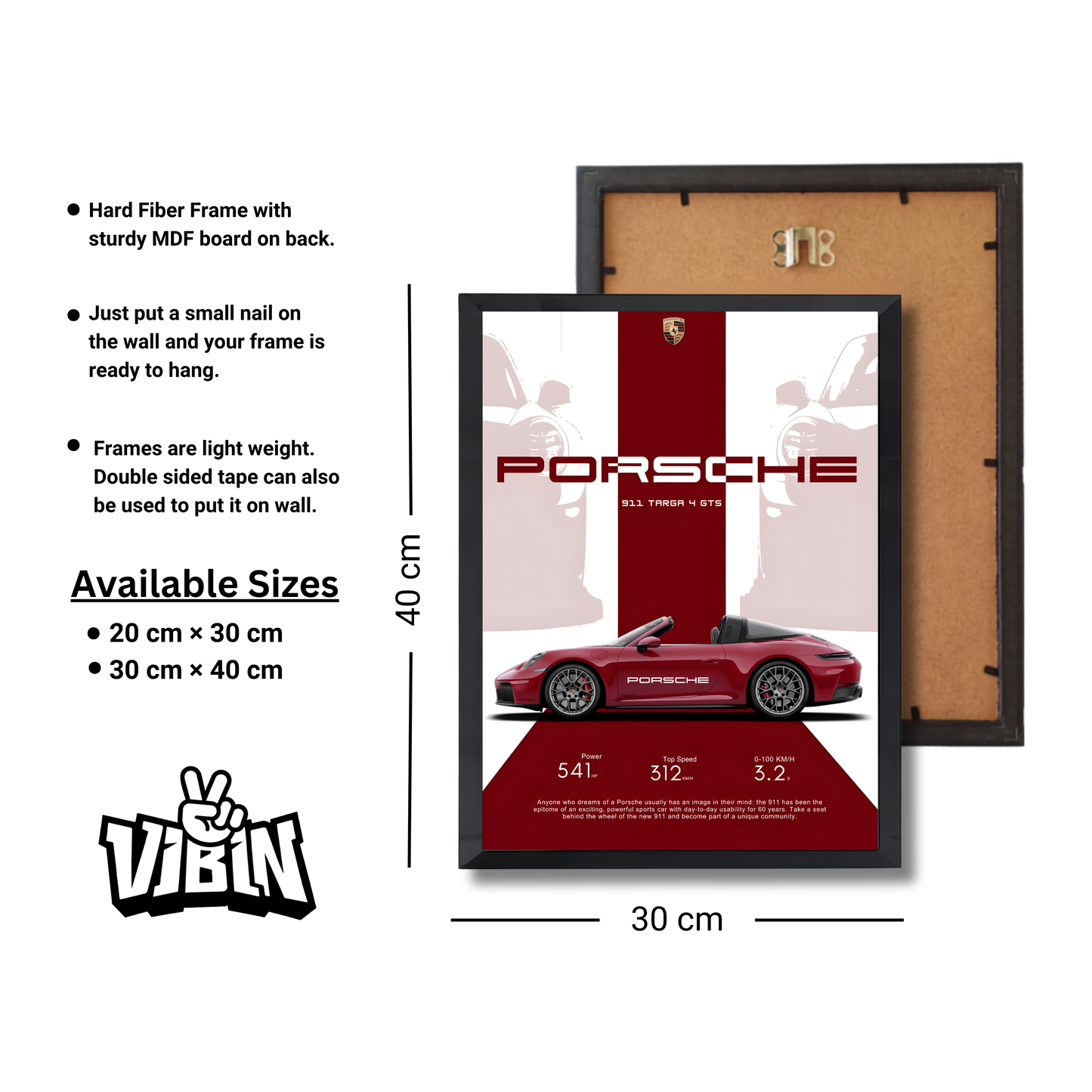 porsche 911 red poster #1
