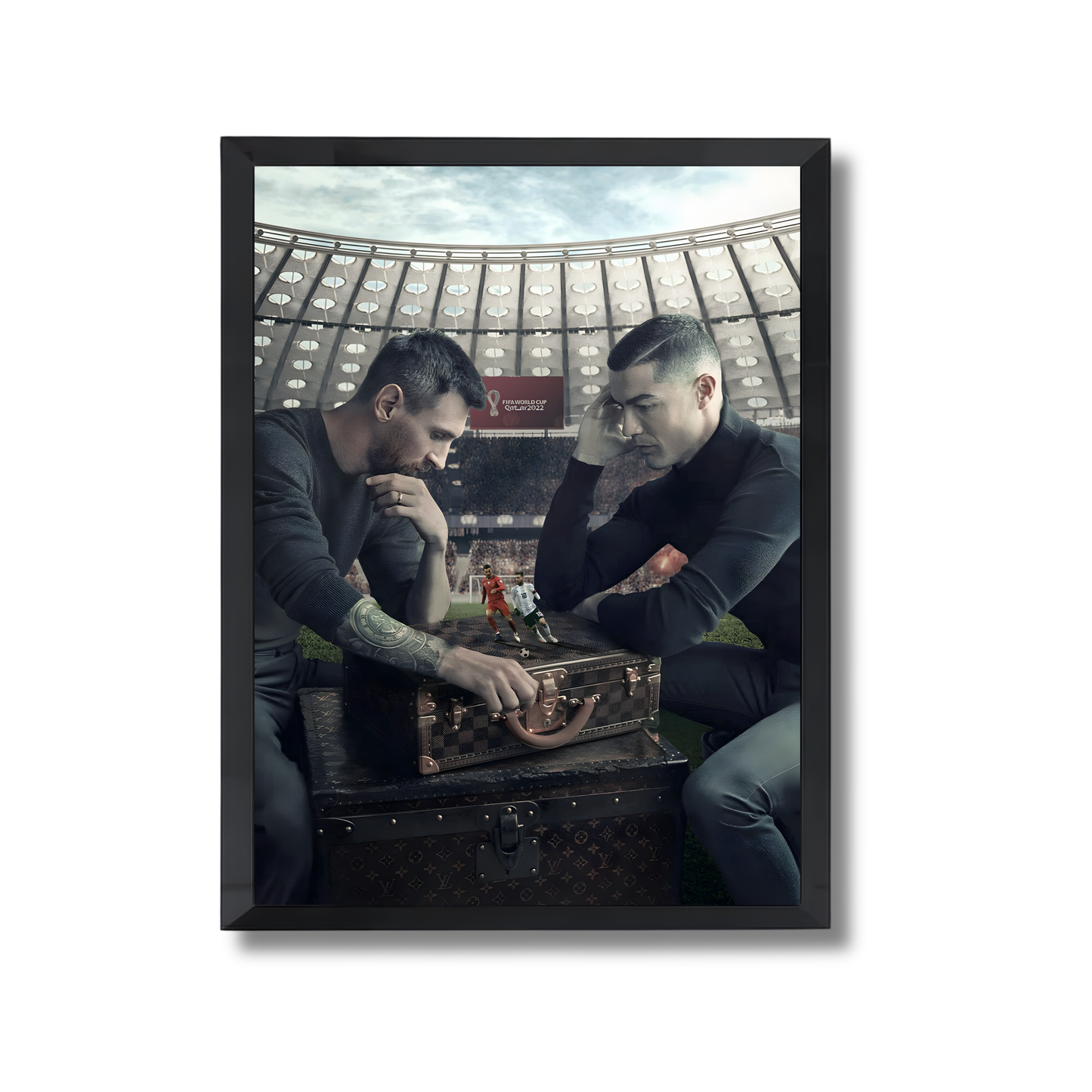 Lionel Messi and Cristiano Ronaldo Chess Match Football Poster #208
