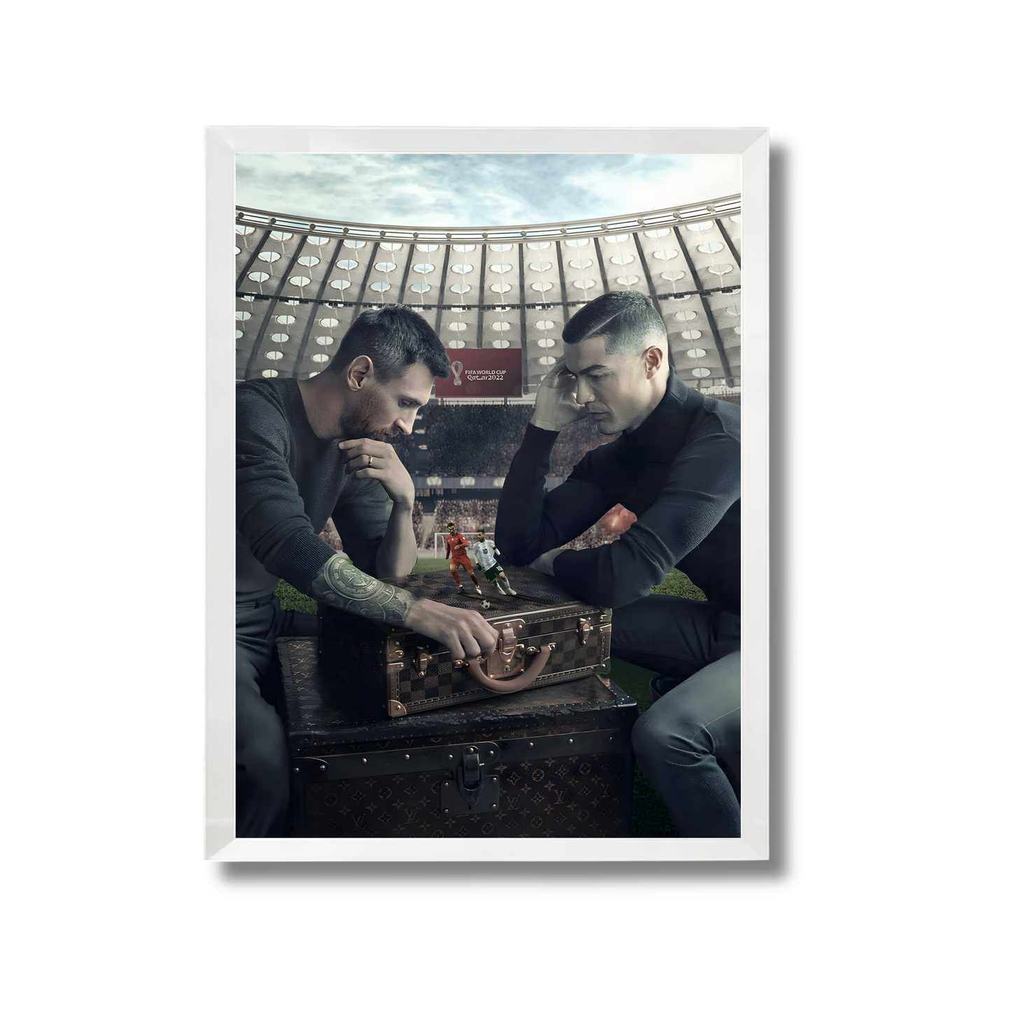 Lionel Messi and Cristiano Ronaldo Chess Match Football Poster #208