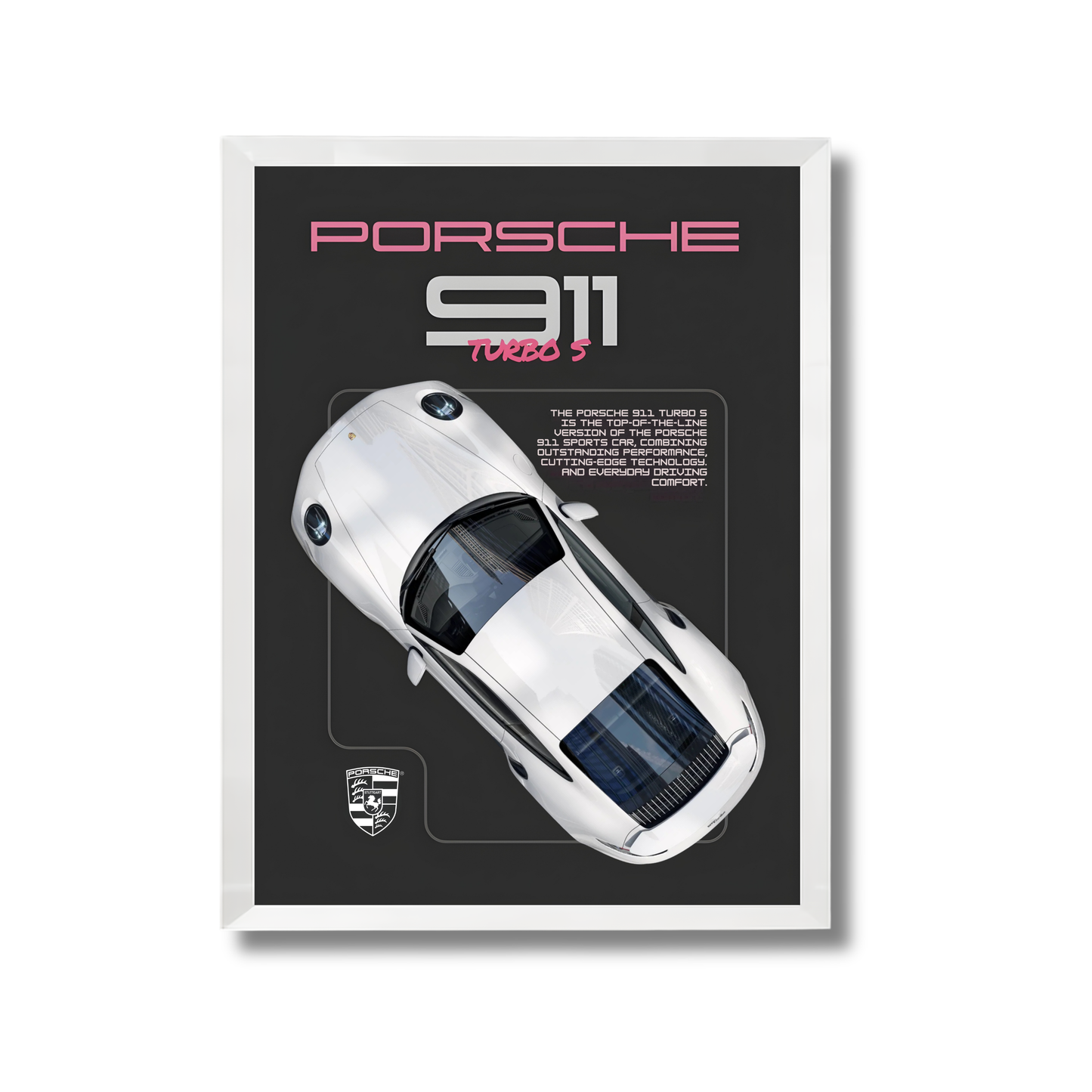 white porche black poster #20