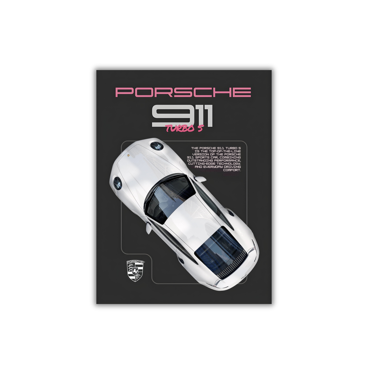 white porche black poster #20