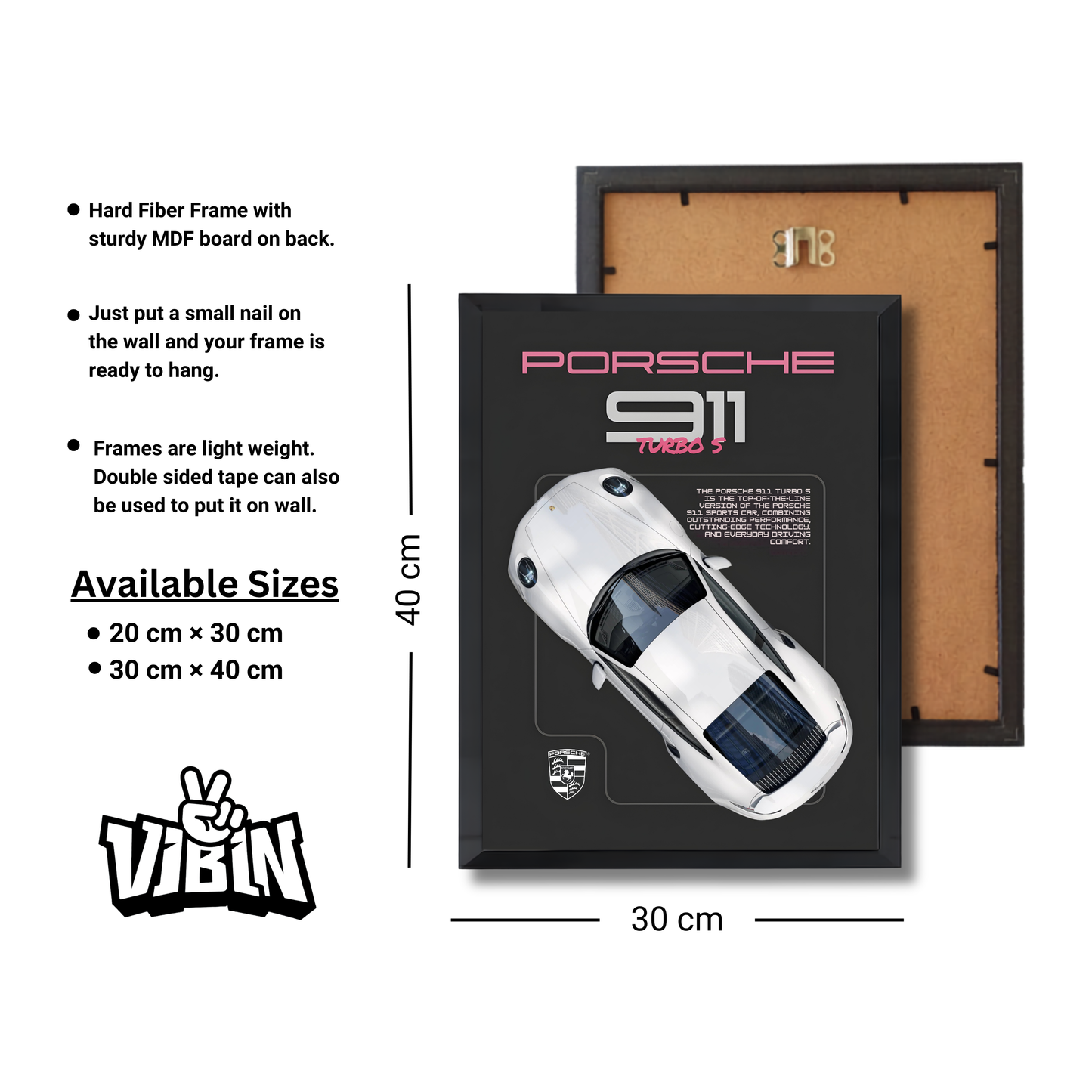 white porche black poster #20