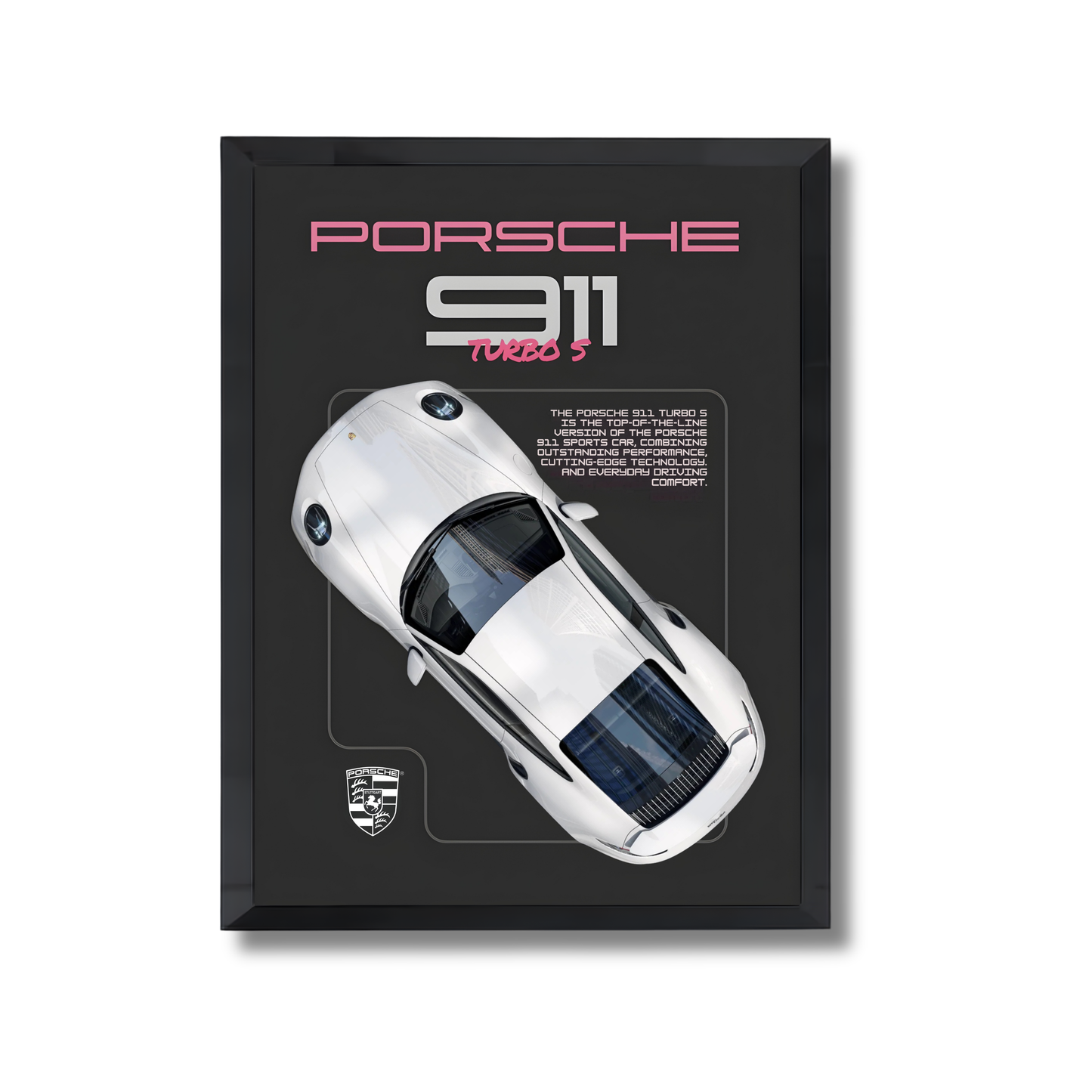 white porche black poster #20