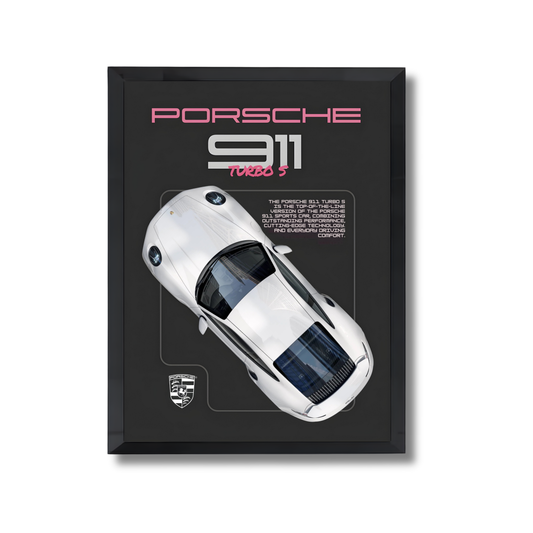 white porche black poster #20