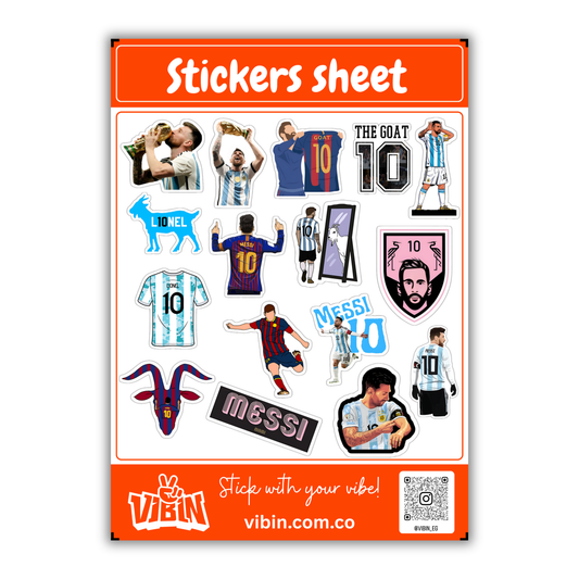 Lionel Messi mini stickers sheet -20