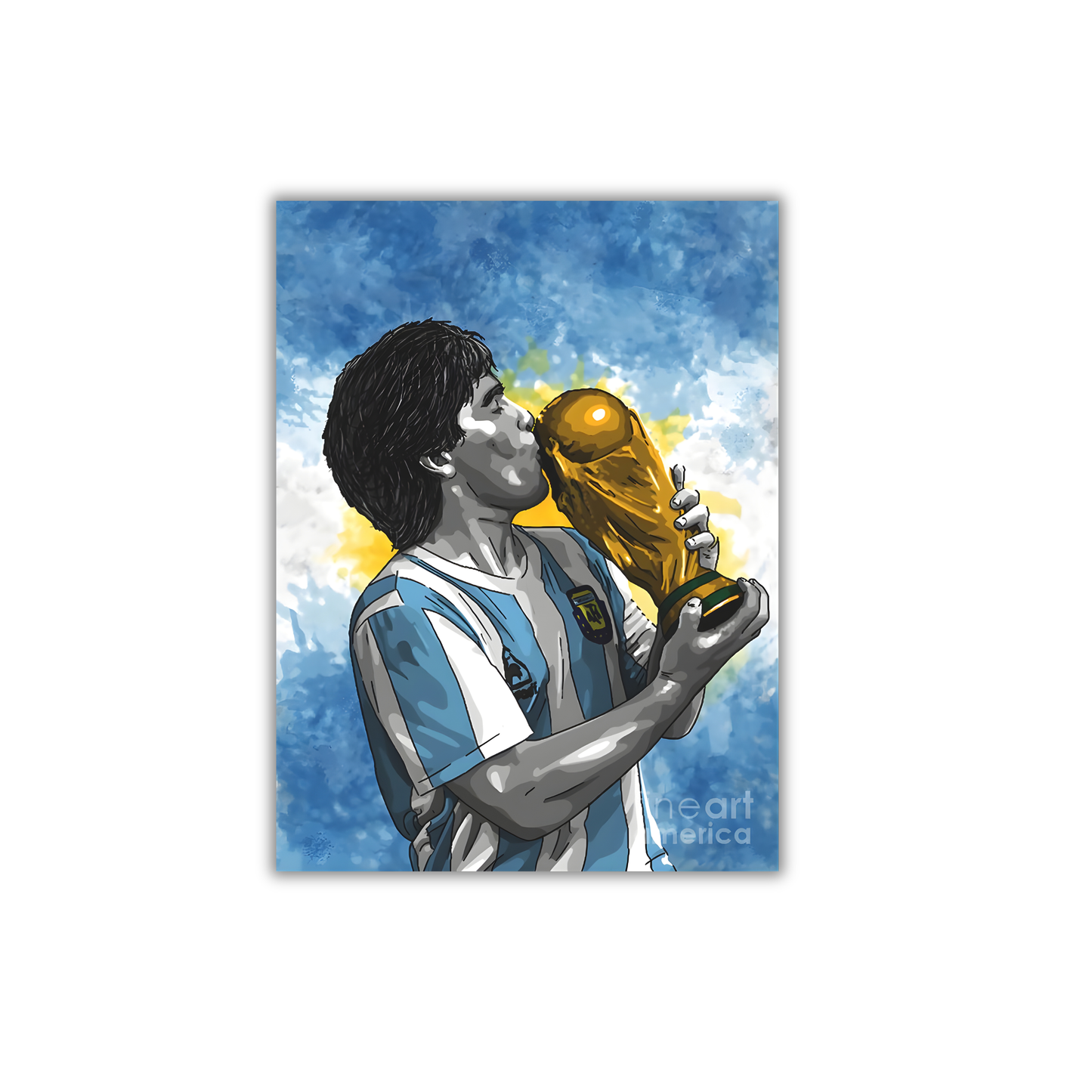 Diego Maradona 1986 World Cup Argentina Football Poster #217