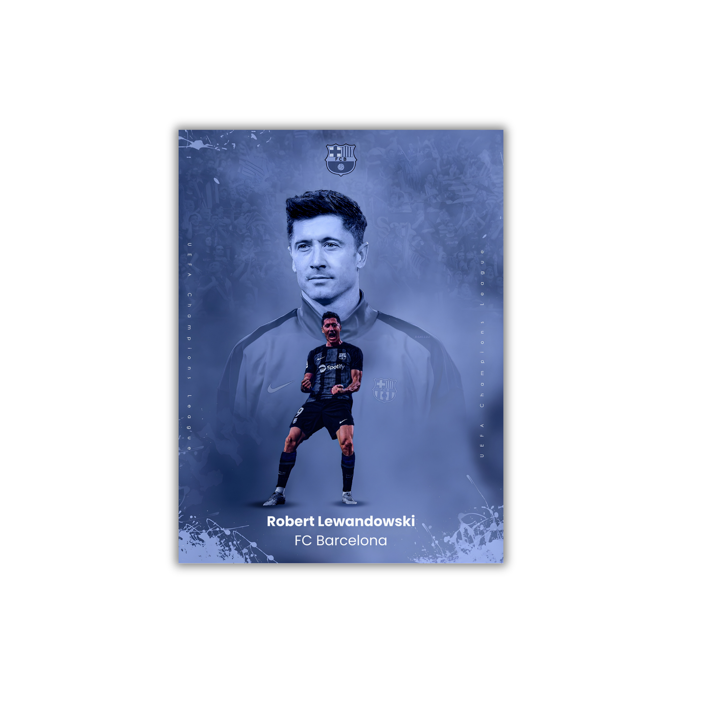 Robert Lewandowski FC Barcelona Football Poster #224