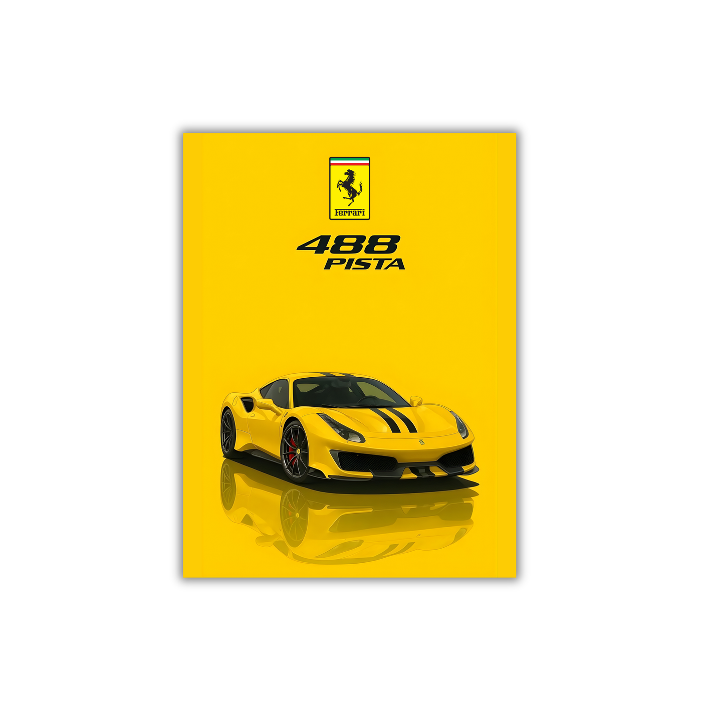 yellow ferrari 488 pista #22
