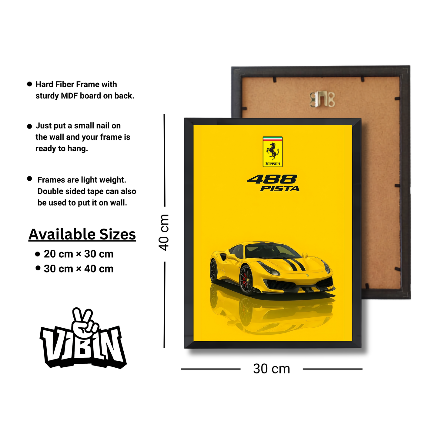 yellow ferrari 488 pista #22