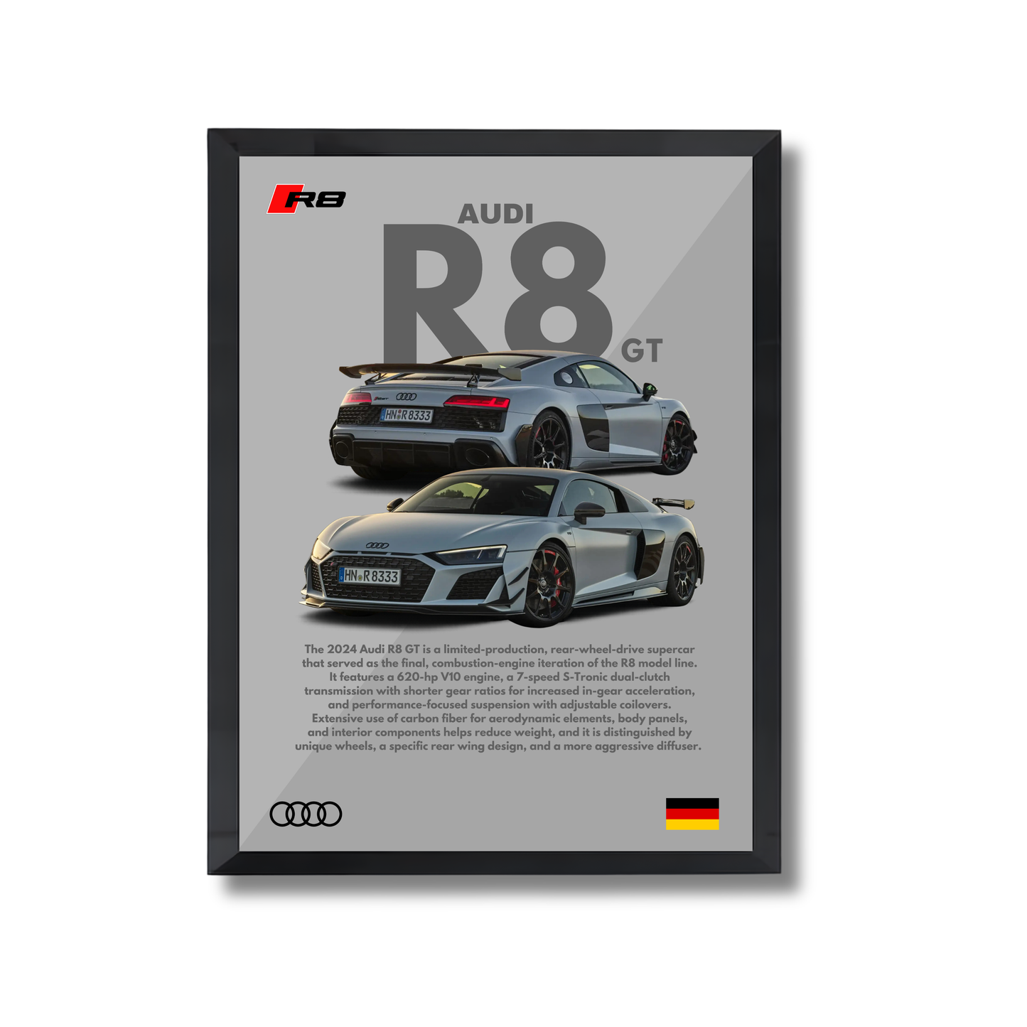Gray Audi R8 GT #23