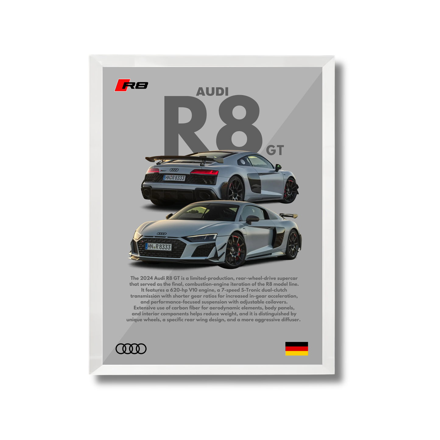 Gray Audi R8 GT #23