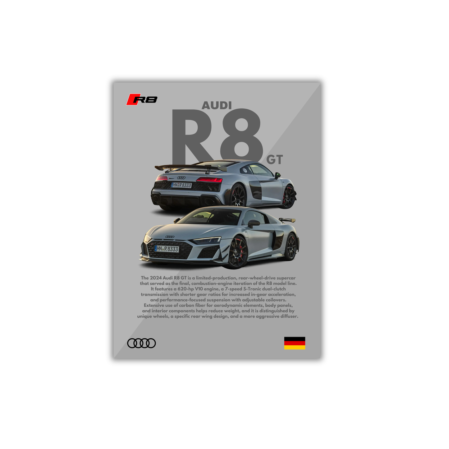Gray Audi R8 GT #23