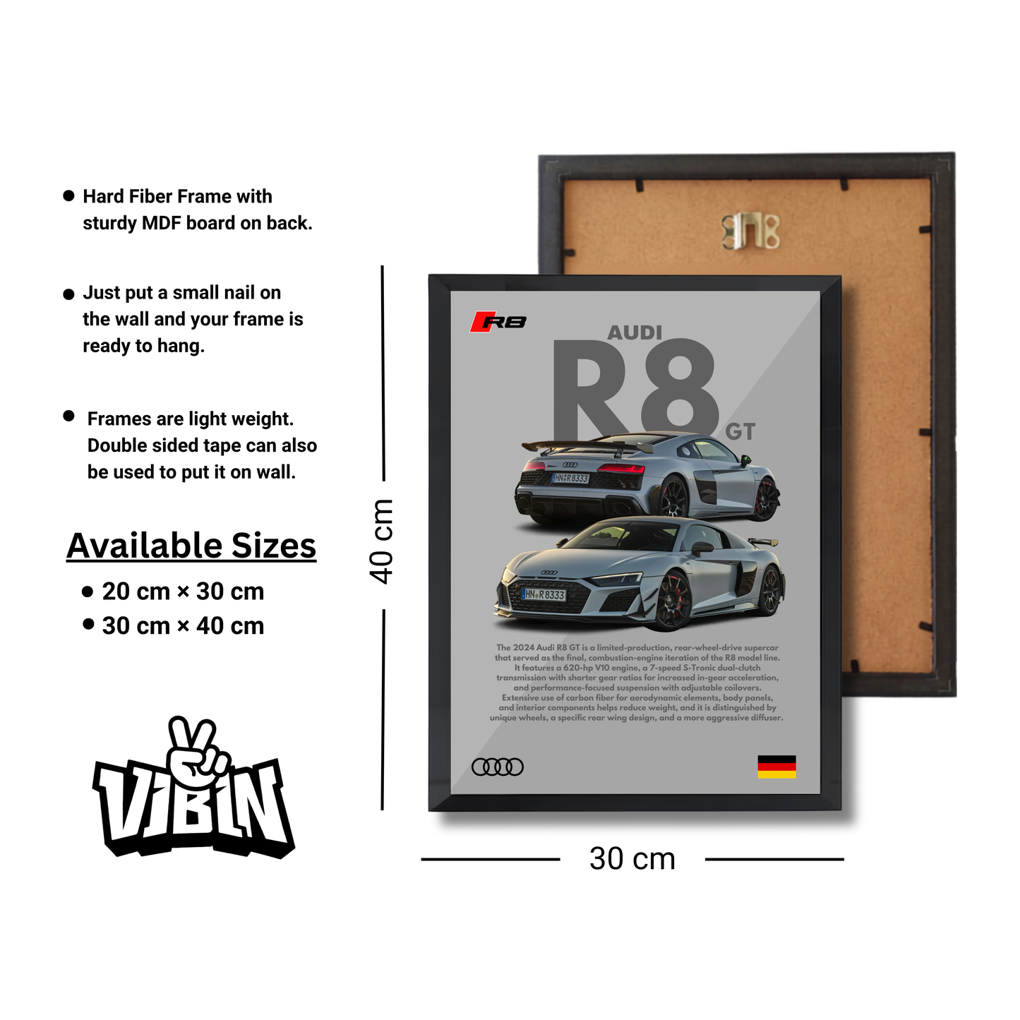 Gray Audi R8 GT #23