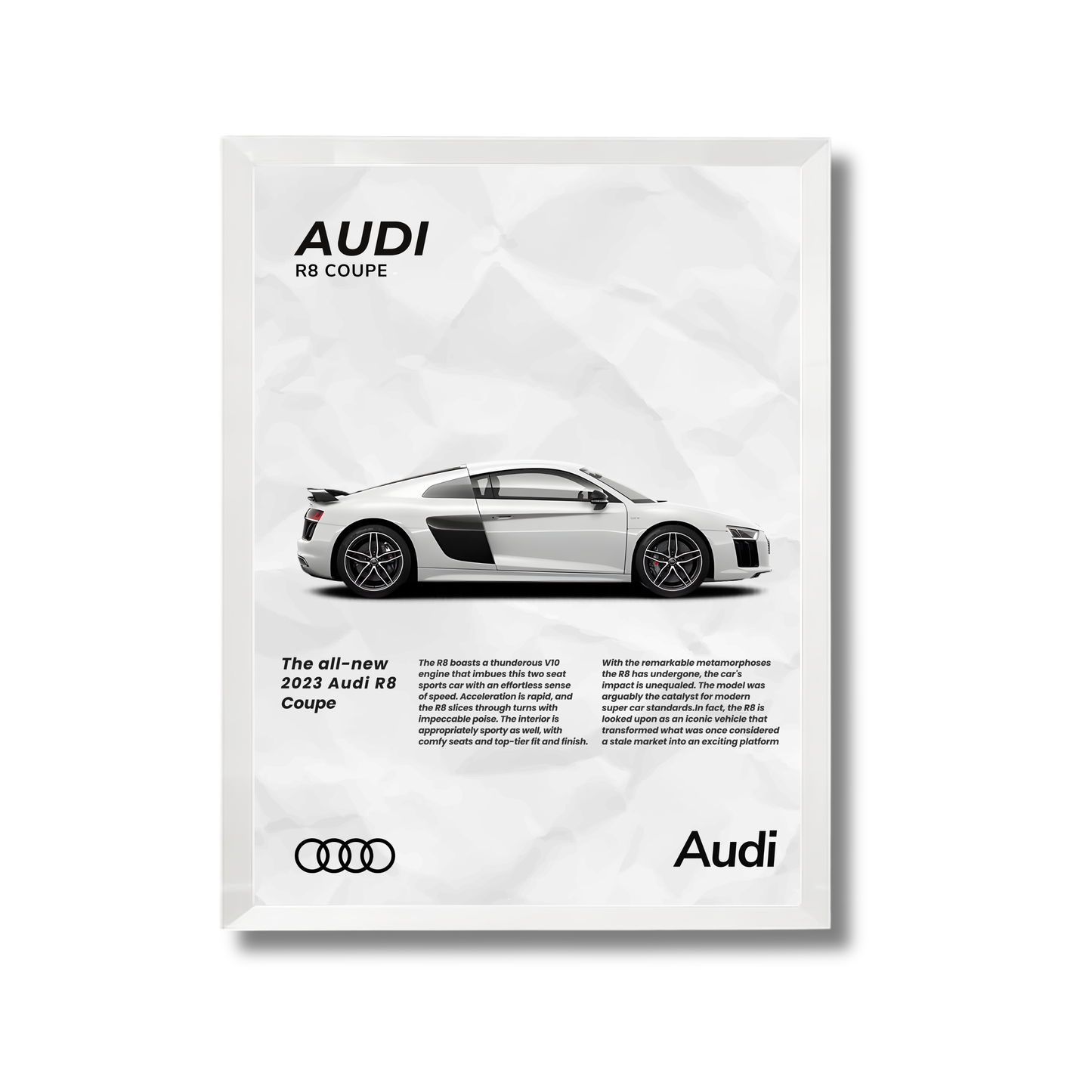 white Audi R8 coupe #24