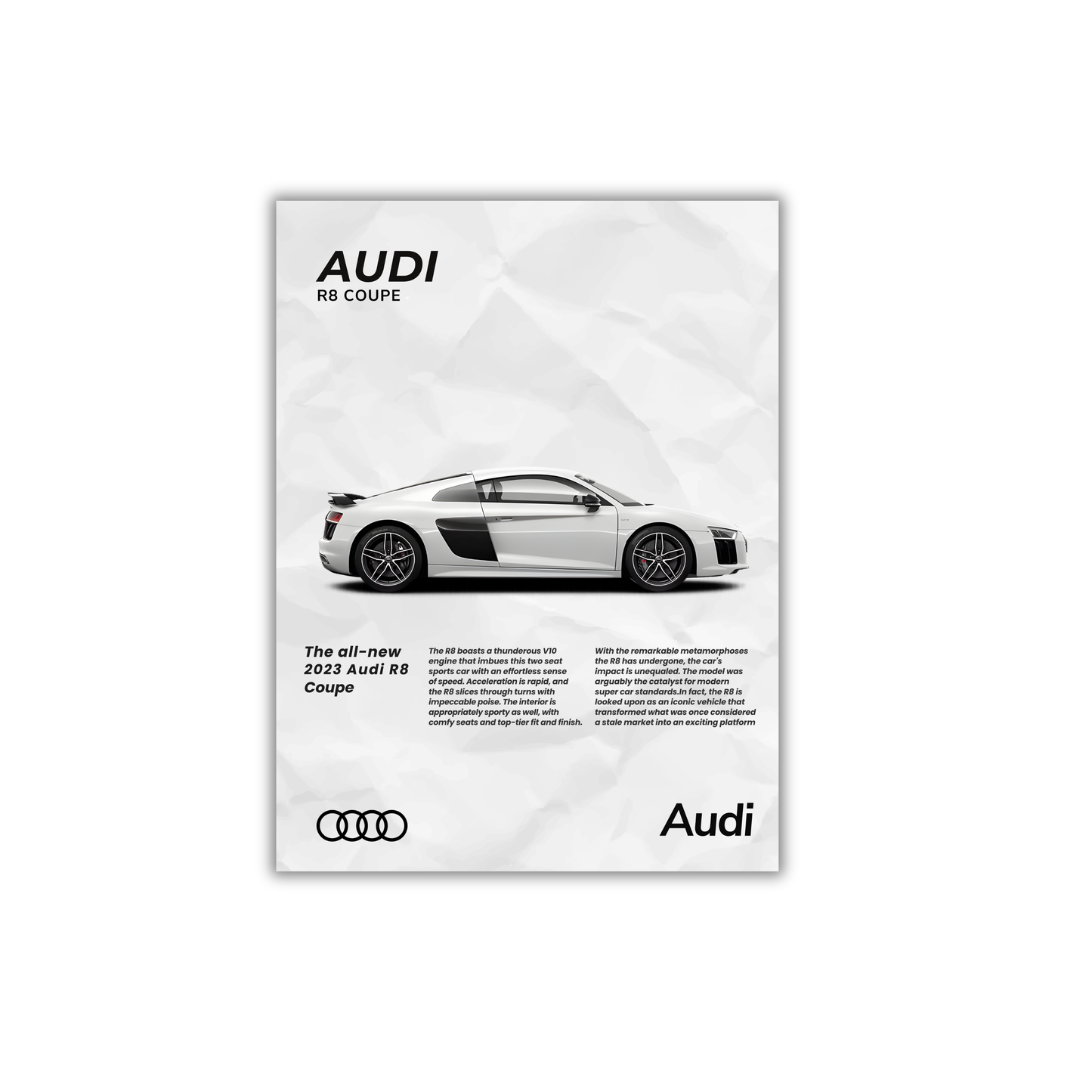 white Audi R8 coupe #24