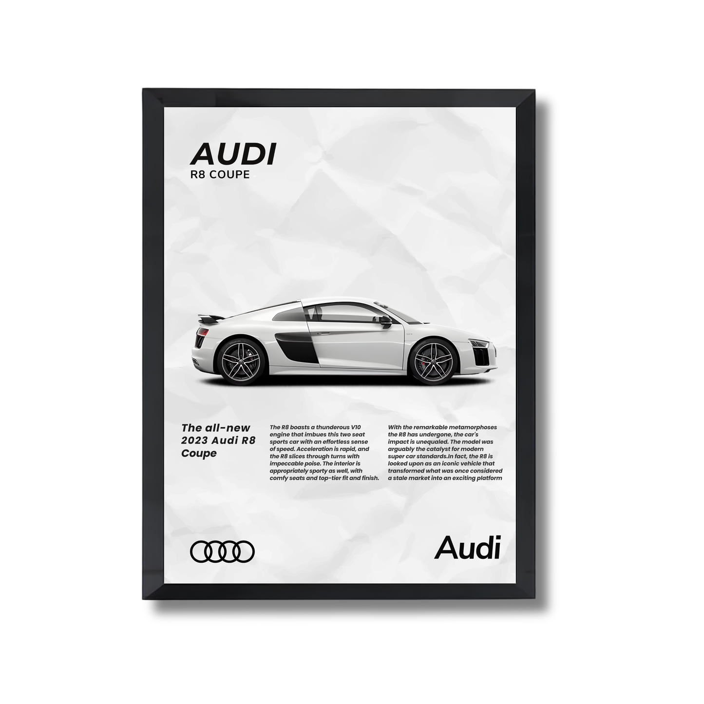 white Audi R8 coupe #24
