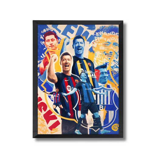 Robert Lewandowski FC Barcelona Football Poster #255