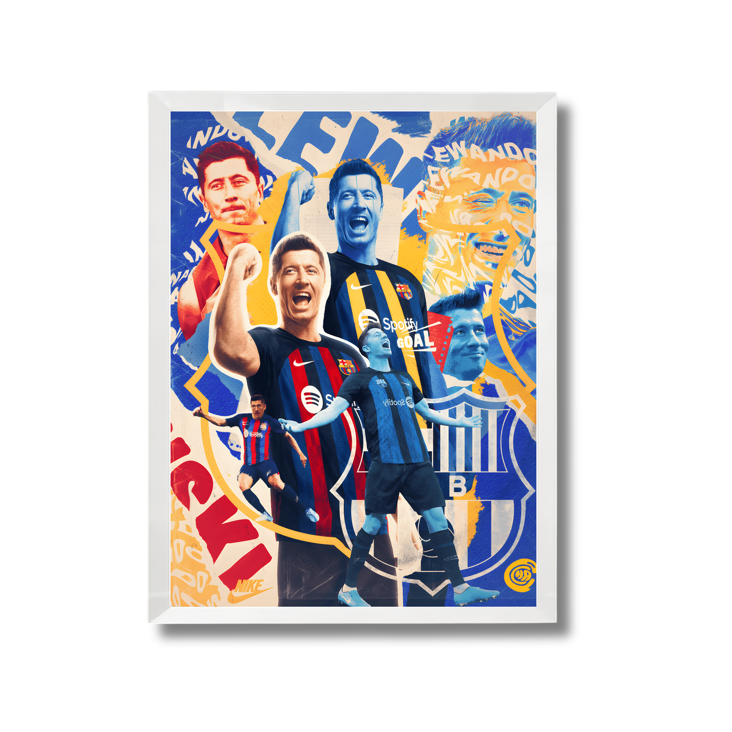 Robert Lewandowski FC Barcelona Football Poster #255