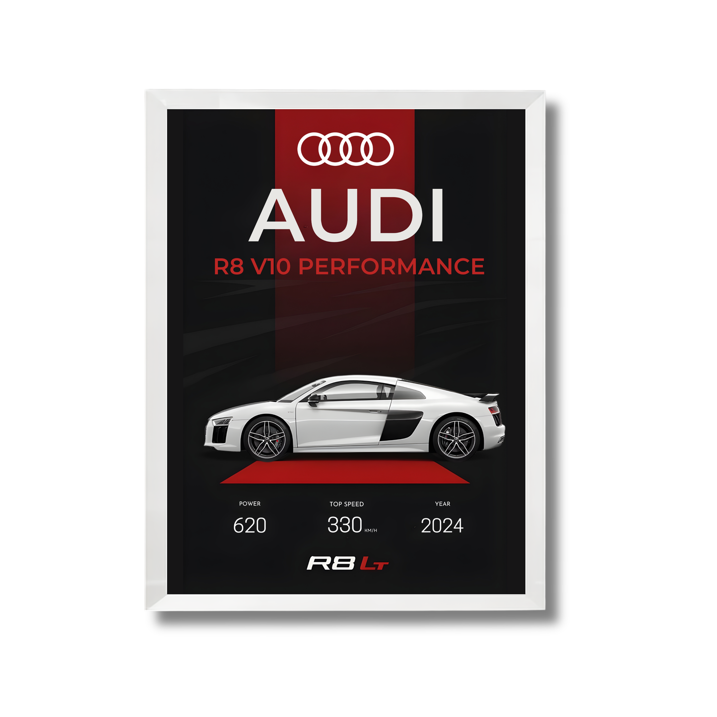 white Audi R8 v10 performance #25