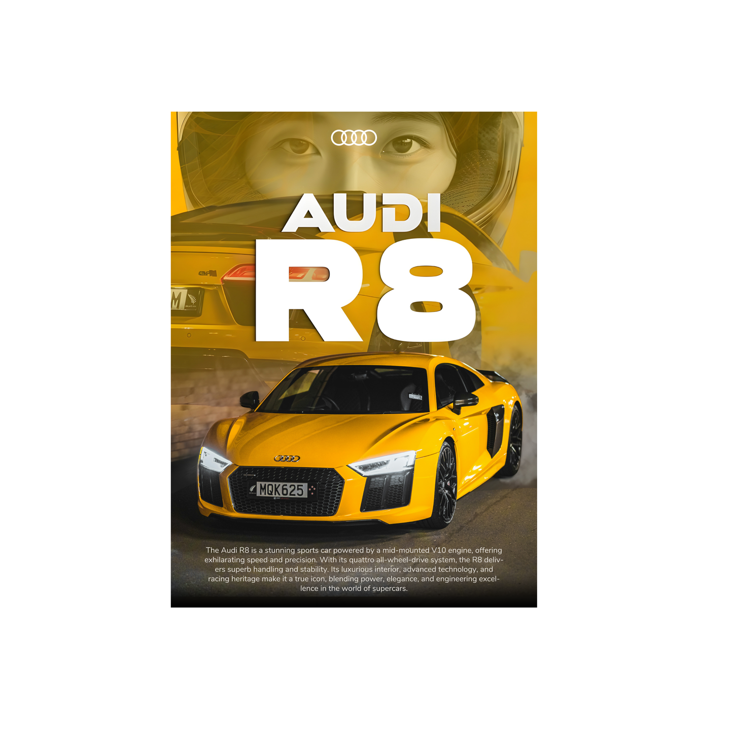 Yellow Audi R8 #27