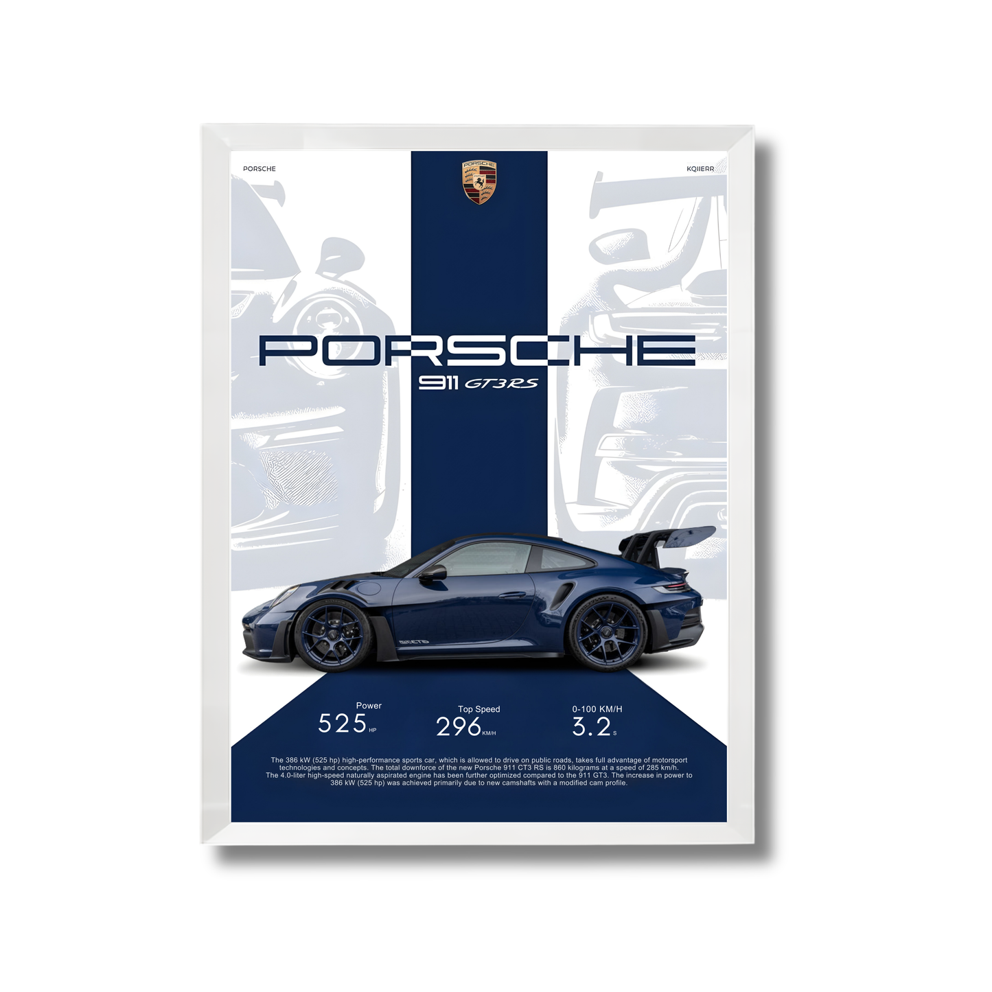 porsche 911 GT3 RS blue edition  poster #2