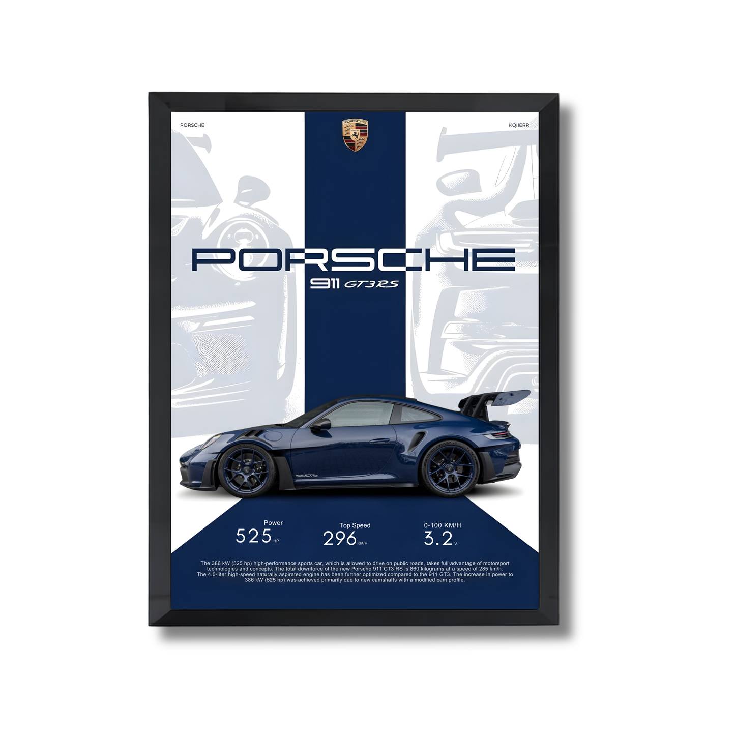 porsche 911 GT3 RS blue edition  poster #2