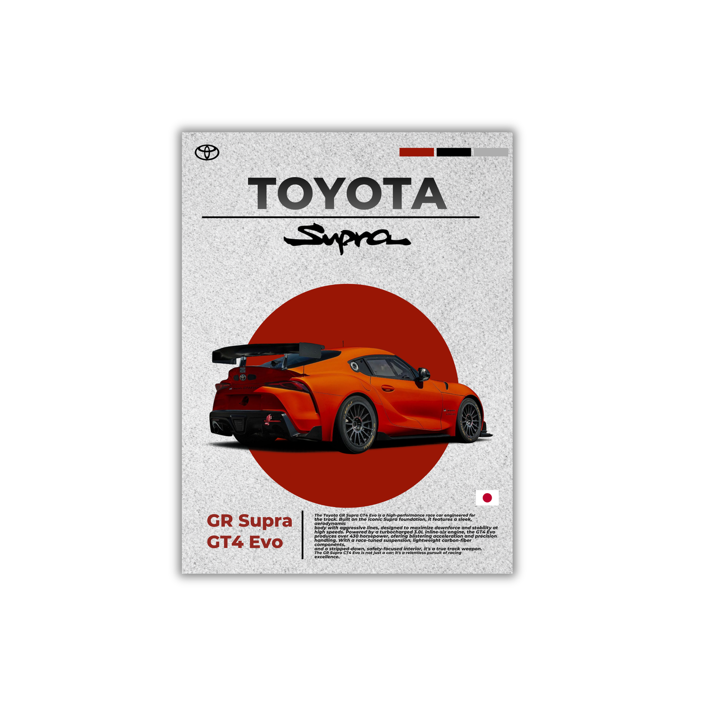 Red Toyota Supra GT4 EVO #35