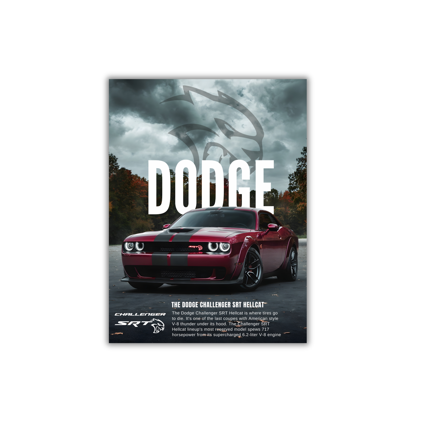 Red Dodge CHALLENGER HELLCAT #39