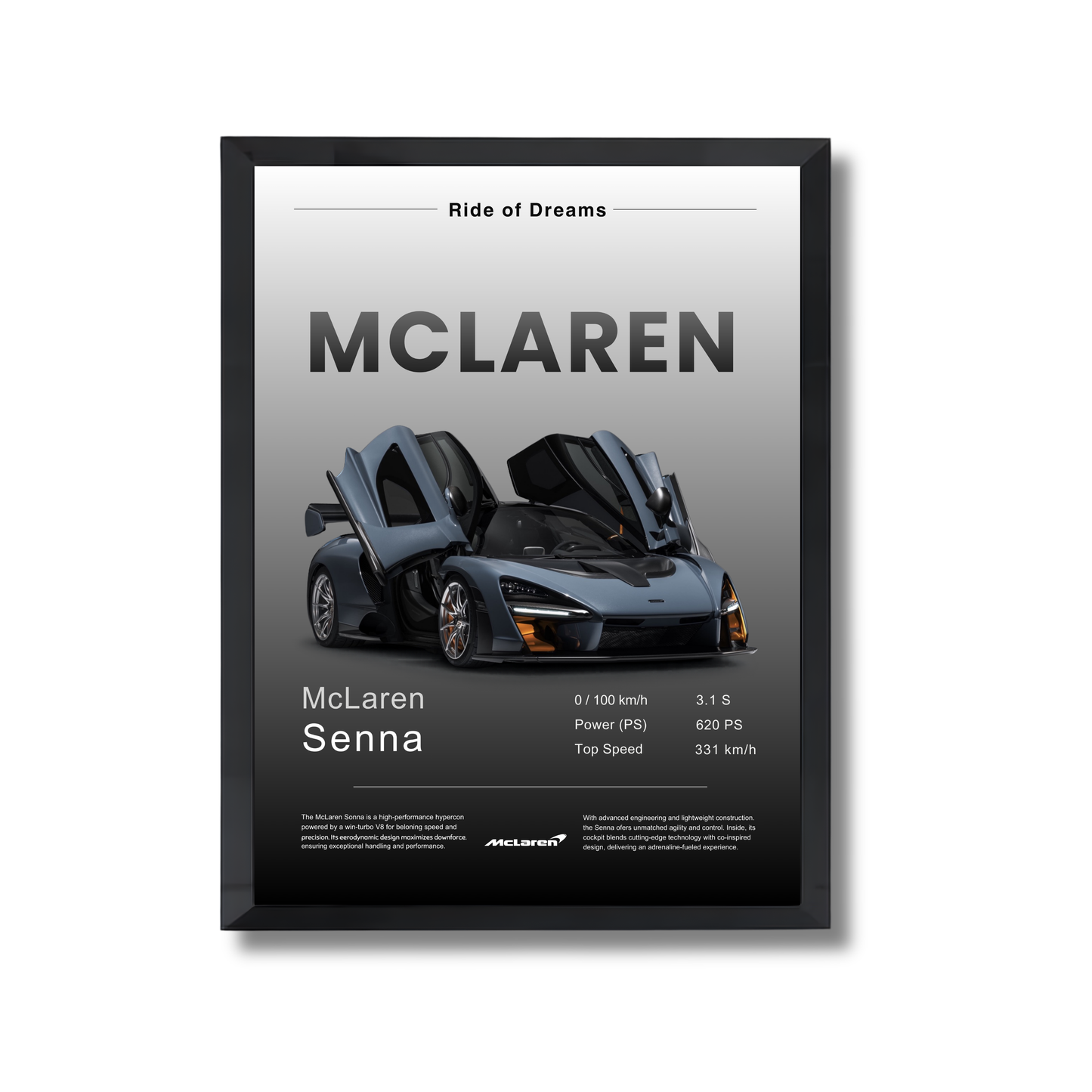 black mclaren senna #46