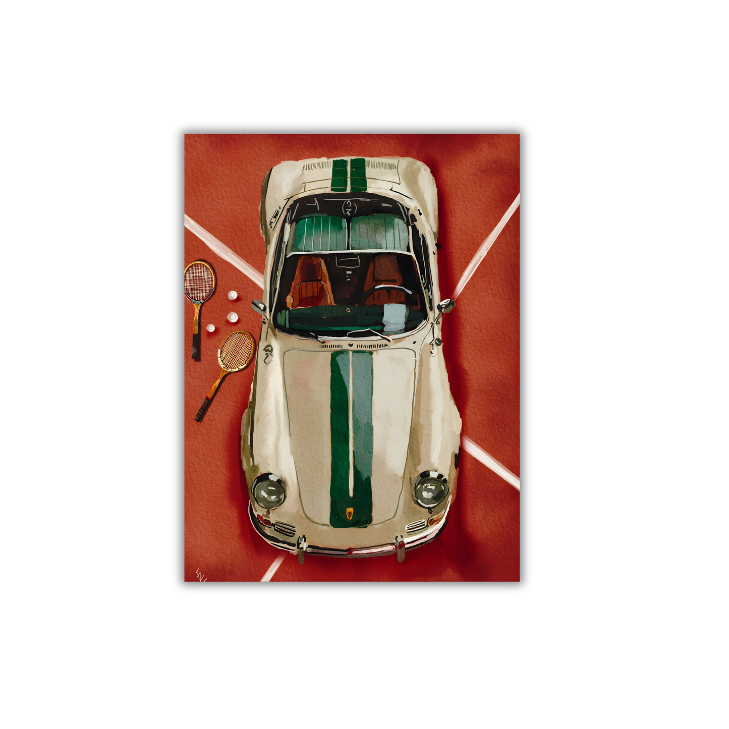 classic porsche - tennis club poster #48