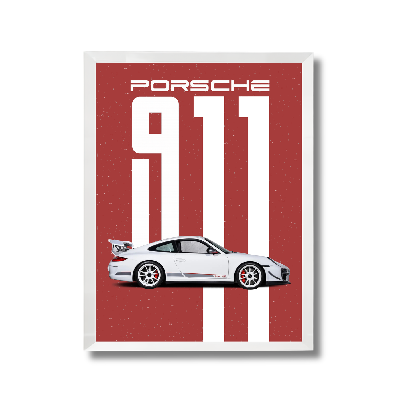white porche 911 red poster #4