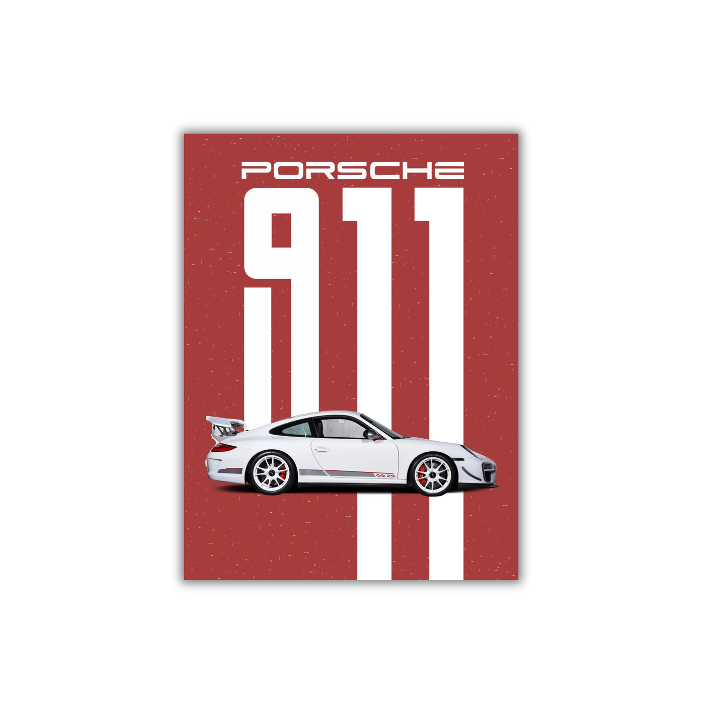 white porche 911 red poster #4