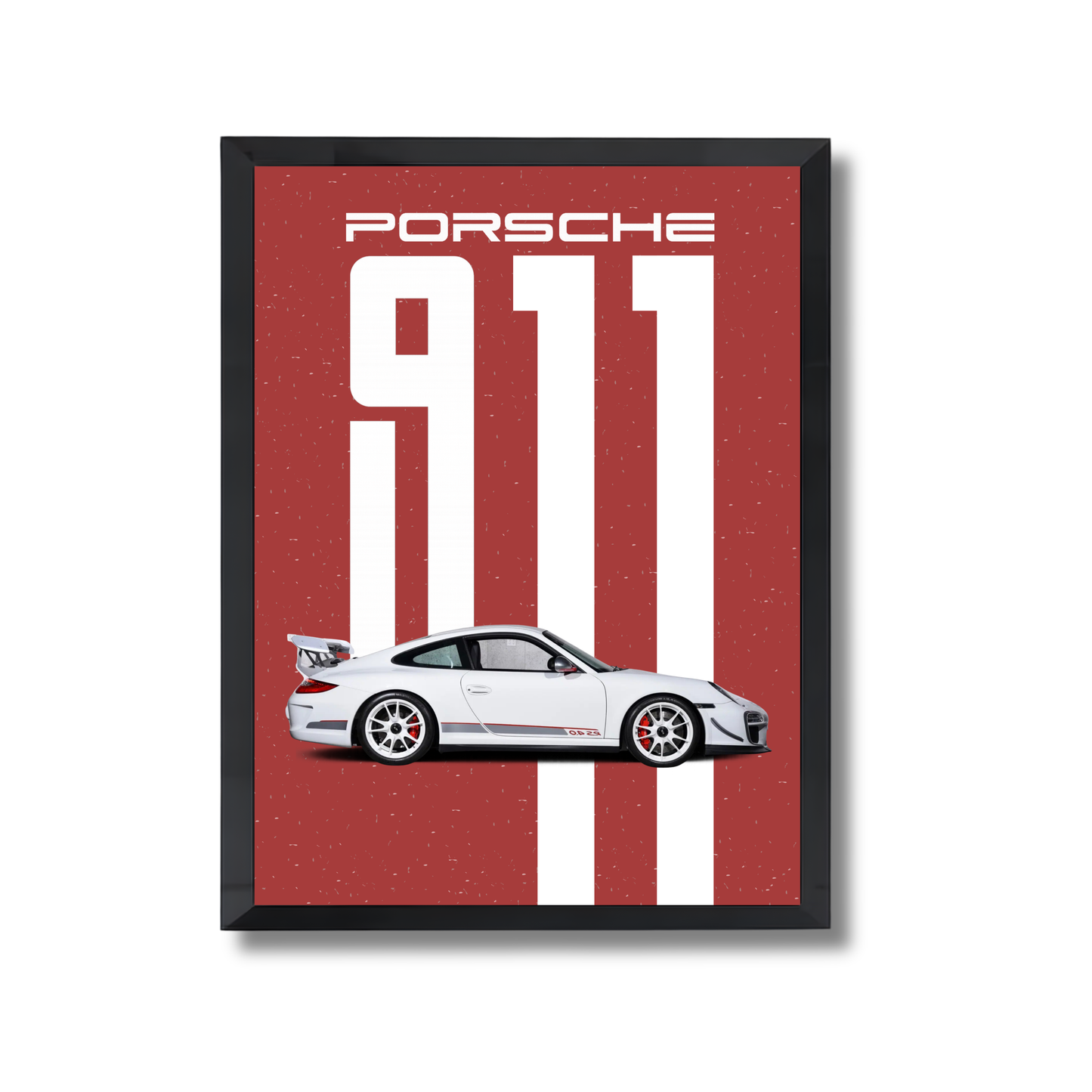 white porche 911 red poster #4