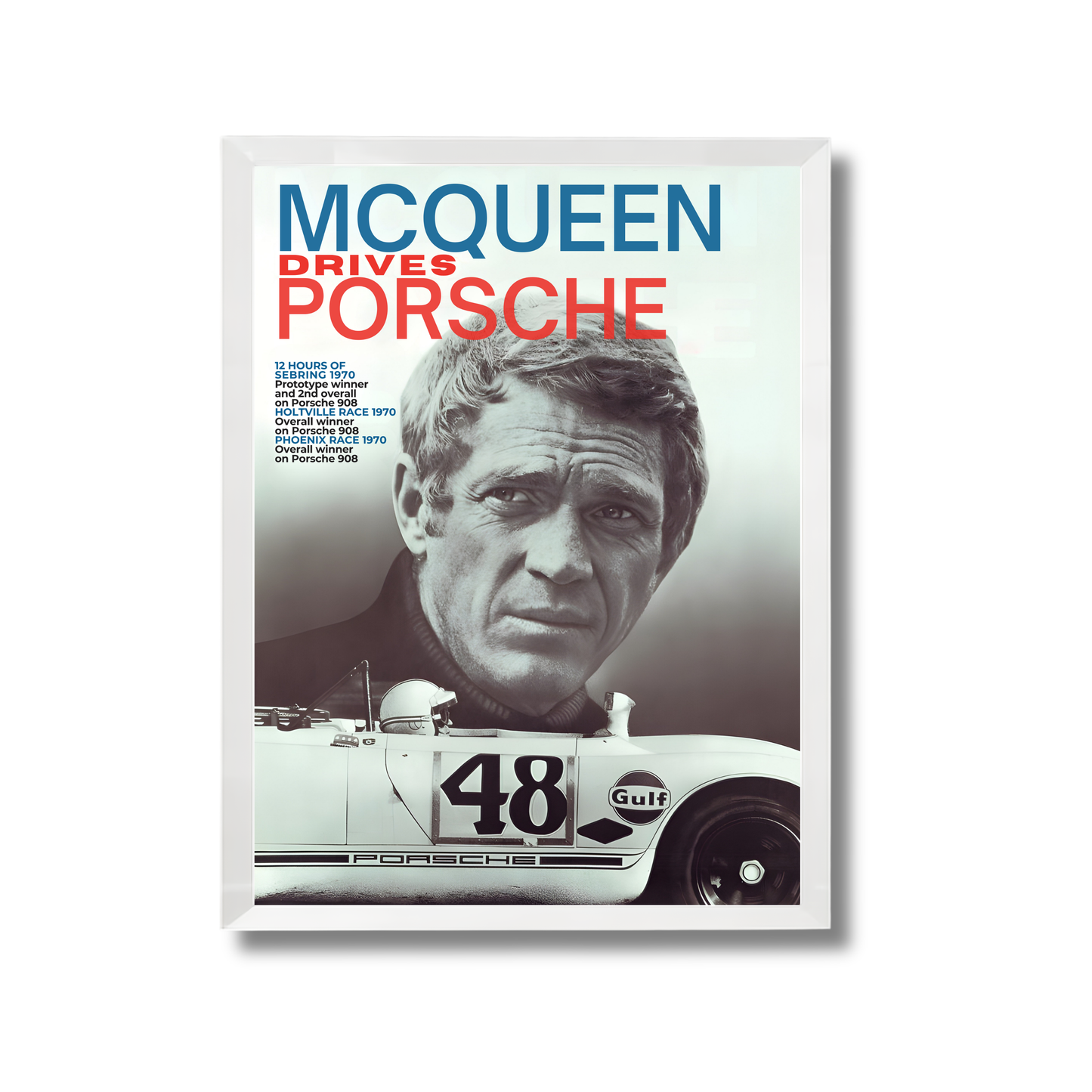 Steve McQueen Drives Porsche Poster #54