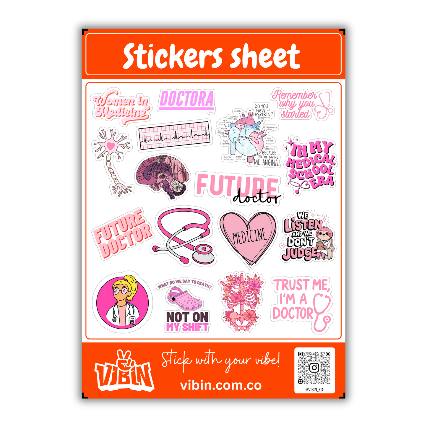 Medicine -Girly mini stickers sheet -6