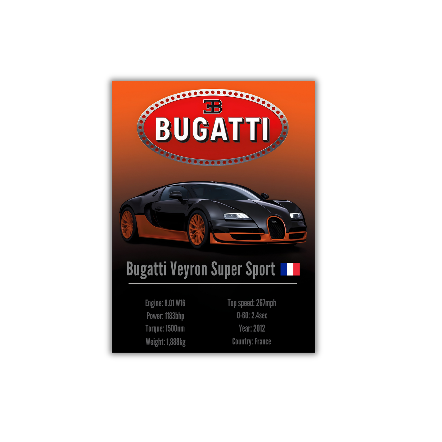 Bugatti Veyron Super Sport Poster #85