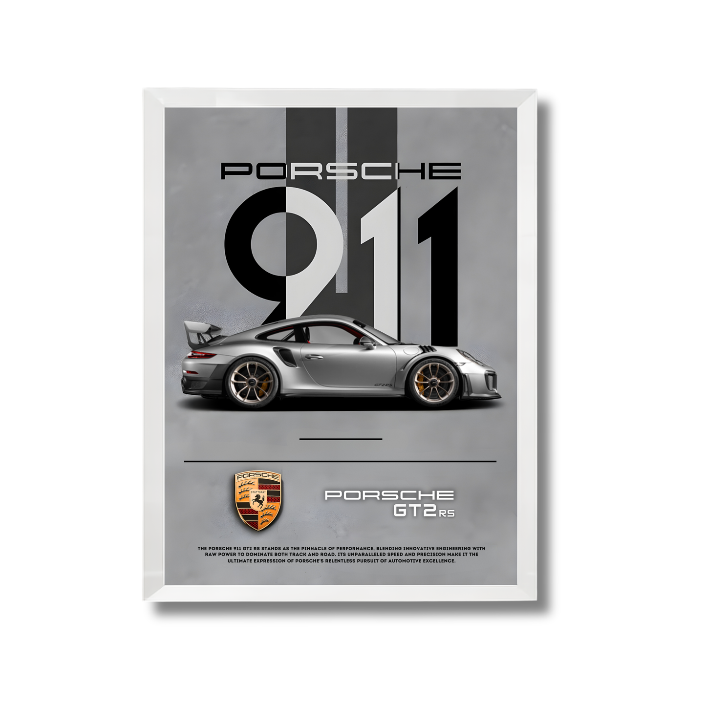 white porche GT2 RS white poster #8