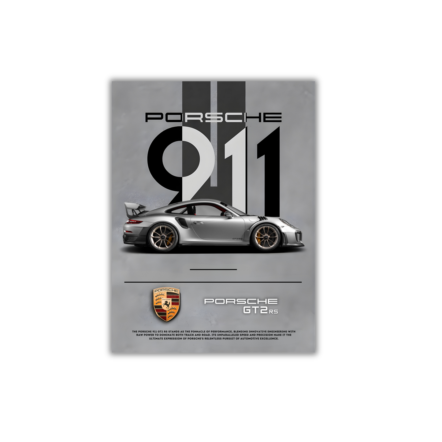 white porche GT2 RS white poster #8