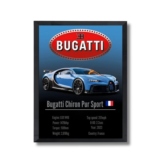 Bugatti Chiron Pur Sport Poster #98