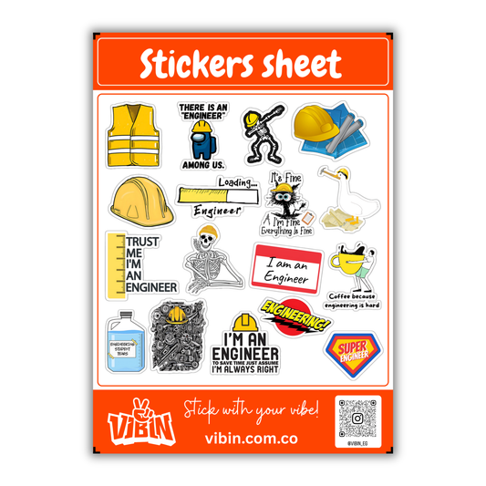 Engineering mini stickers sheet -9