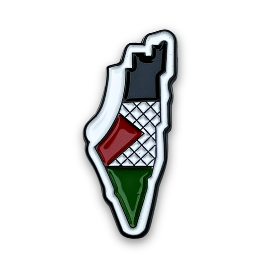 Palestine Map Keffiyeh With Flag Metal Phone Sticker With 3M Sticky Backing