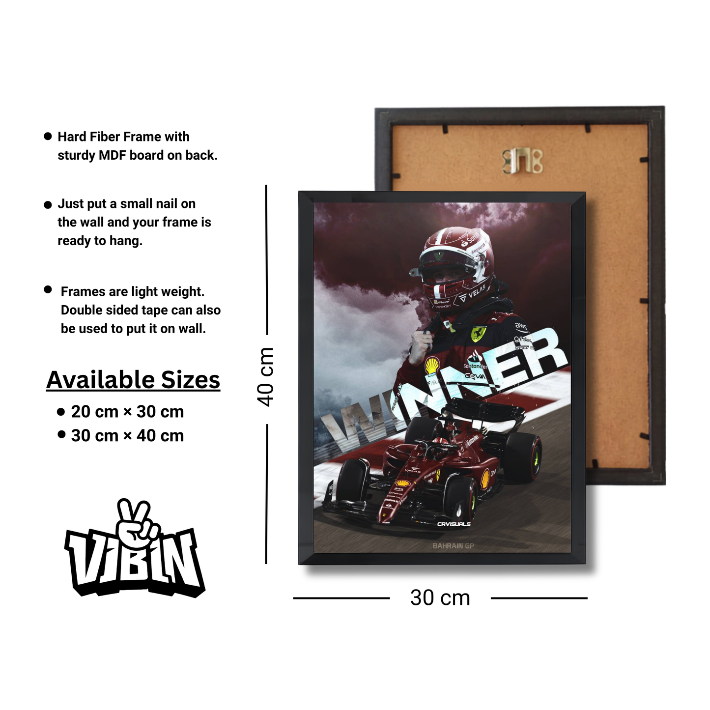 Charles Leclerc Bahrain Win 2022 Formula 1 Poster #712