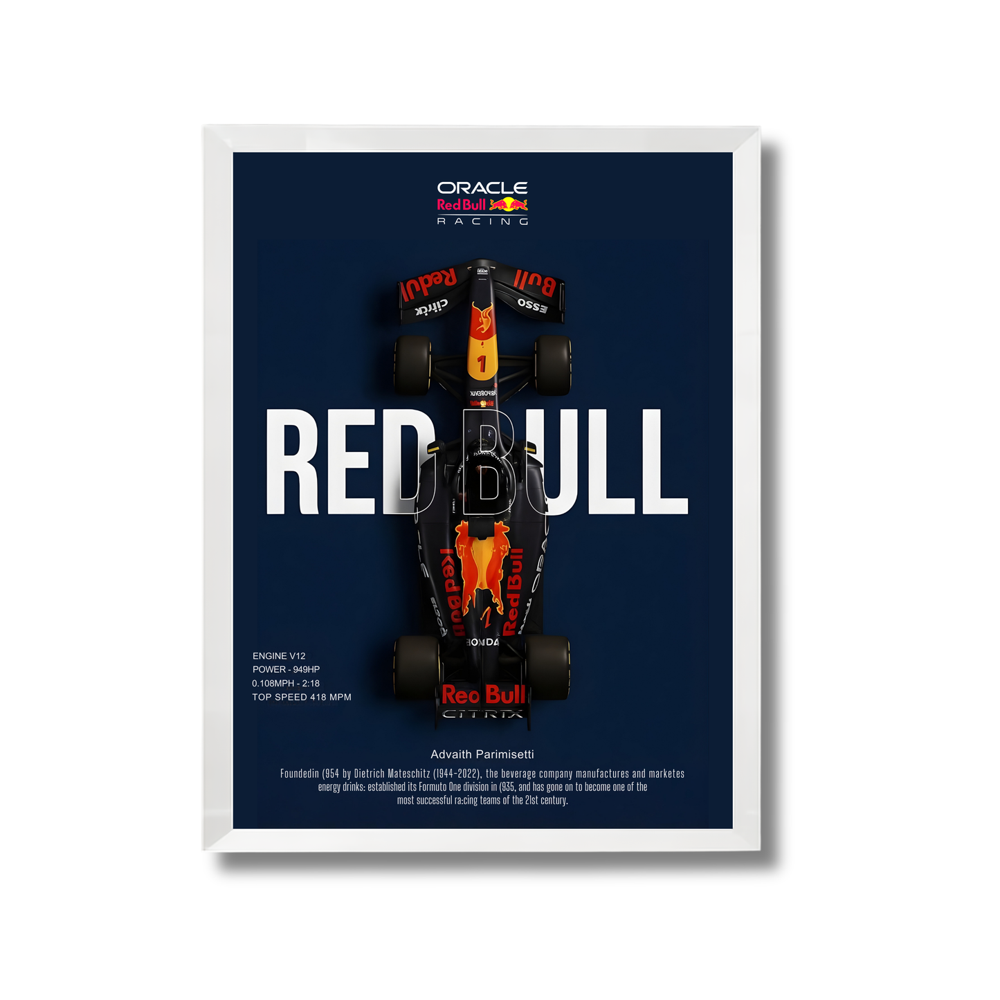 Oracle Red Bull Racing Formula 1 Poster #714