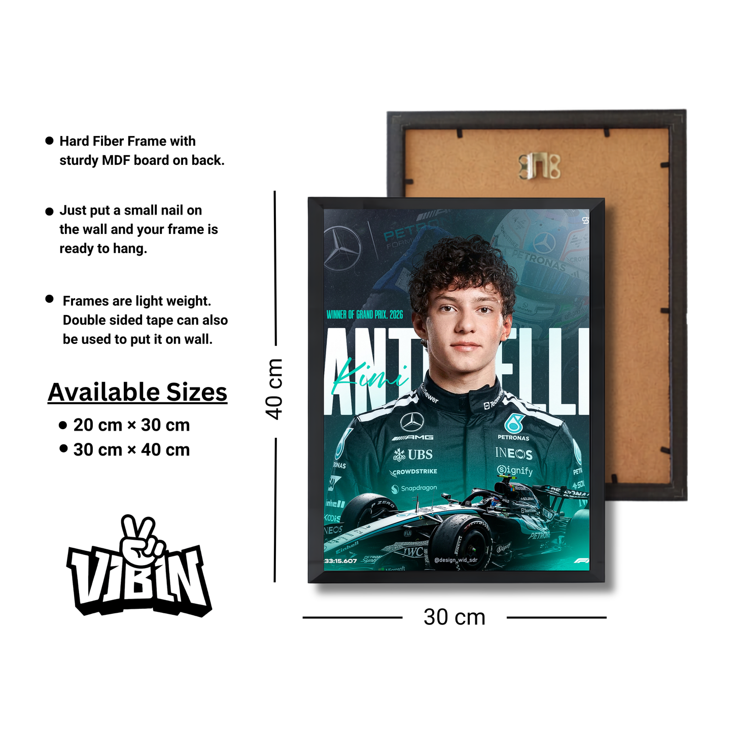 Kimi Antonelli-Mercedes-AMG Petronas F1 Team. Formula 1 Poster #750