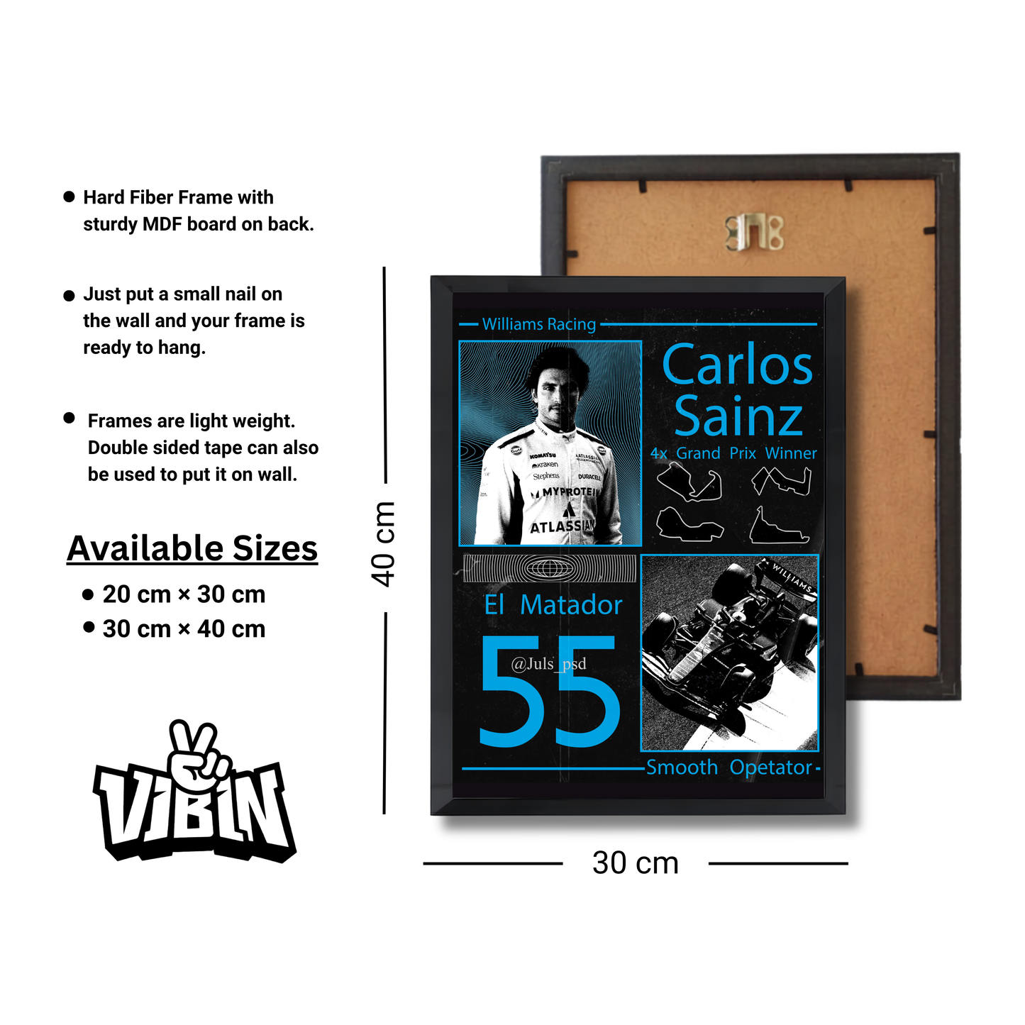 Carlos Sainz Jr. F1 Poster #778
